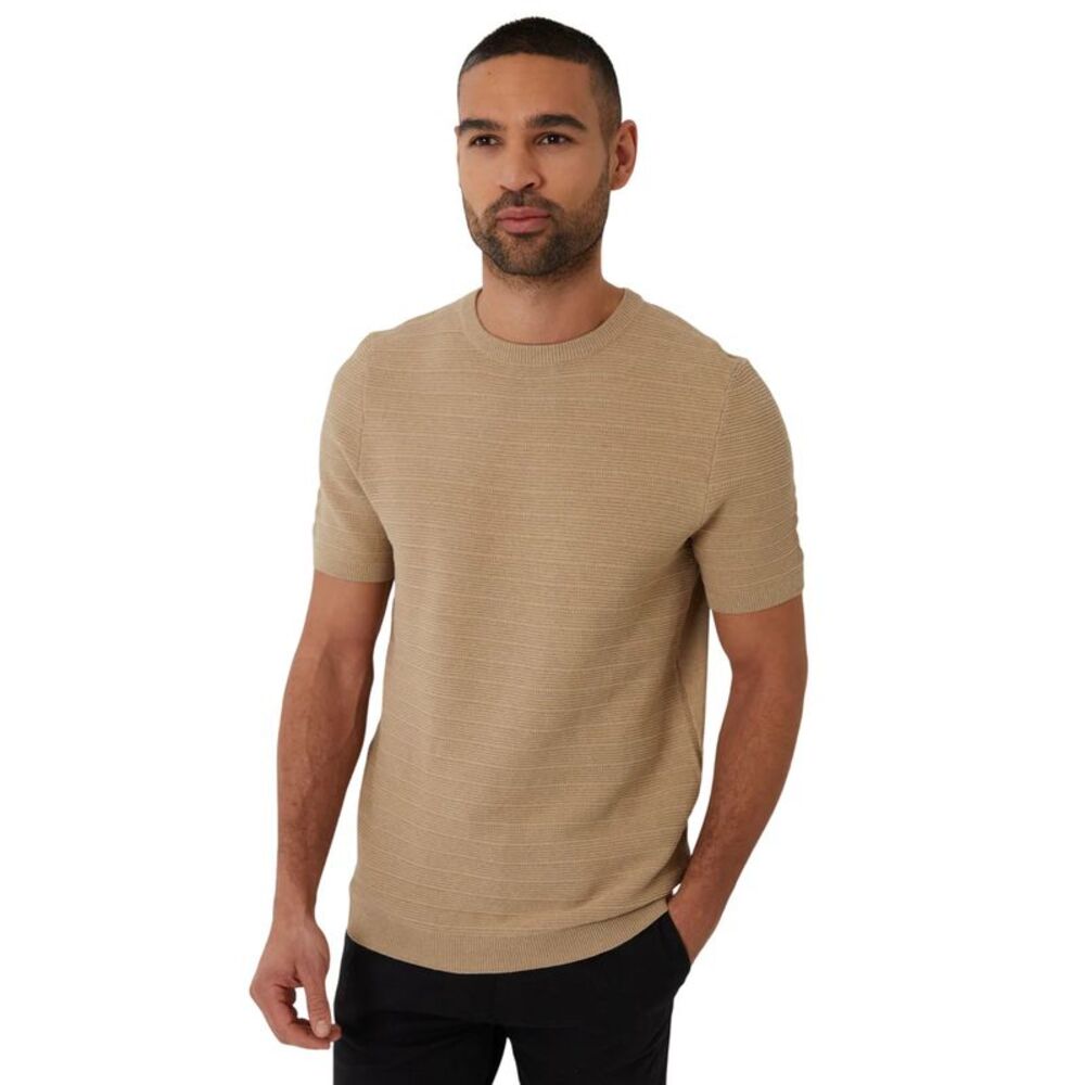 Threadbare Mens Regular Short-Sleeved T-Shirt / Walnut
